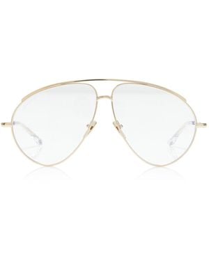 Gucci Aviator-Frame Metal Sunglasses - Metallic
