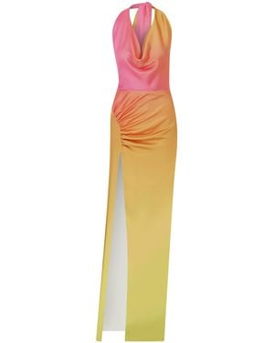 Ila Marella Ruched Maxi Dress - Multicolour