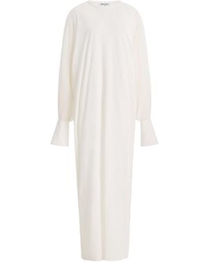 DARKPARK Frida Cuffed Cotton-Jersey Maxi Dress - White