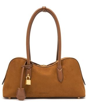 Stella McCartney Ryder Alter-Suede Top Handle Bag - Brown