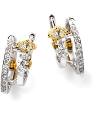 Milamore 18K Galaxy Diamond Double Huggies - Metallic