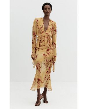 De La Vali Seraphie Asymmetric Midi Skirt - Natural