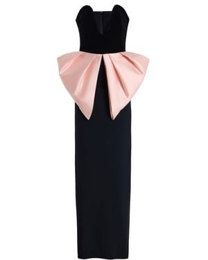Greta Constantine Exclusive Kidman Bow-Detailed Satin Gown - Black