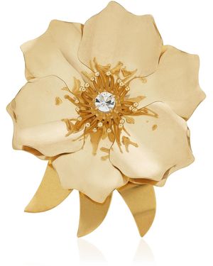 Miu Miu Tone Flower Brooch - Metallic