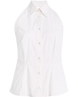 FAVORITE DAUGHTER The Behind The Bow Cotton-Blend Top - White