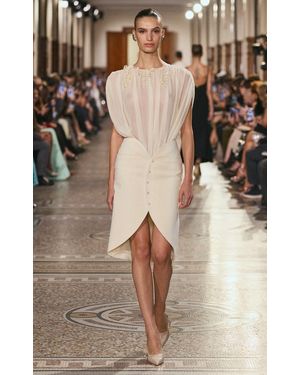 Georges Hobeika Structured Midi Skirt - Natural