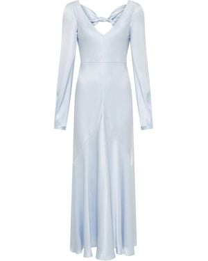 Gabriela Hearst Peyton Ruffled Silk-Satin Midi Dress - White