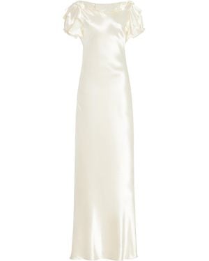 Altuzarra Lafont Ruffled Silk Maxi Dress - White