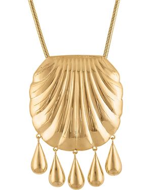 Juju Vera Petra Sterling Shell Necklace - Metallic