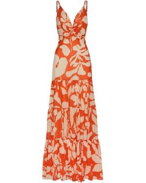 ANDRES OTALORA Namorar Tiered Chiffon Maxi Dress