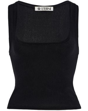 ÉTERNE Cotton-modal Tank - Black