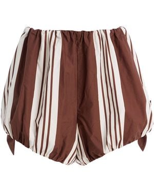 Posse Rosie Striped Cotton Shorts - Red