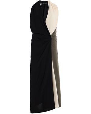 Proenza Schouler Elsa Draped Crepe Midi Dress - Black