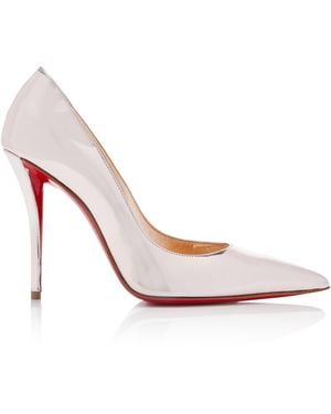 Christian Louboutin Miss Z 100Mm Metallic Leather Court Shoes - Pink