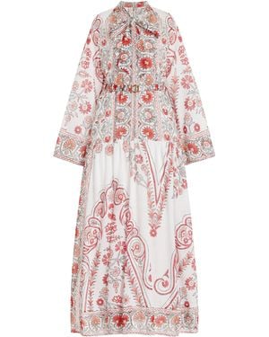 BOTEH Dahlia Cotton-Voile Wide-Sleeve Maxi Dress - White