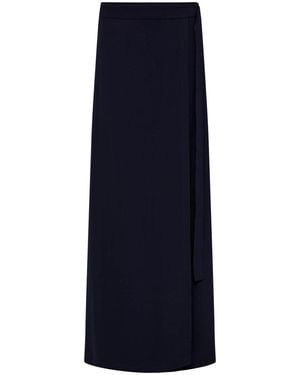 St. Agni Wrapped Wide-Leg Pants - Blue