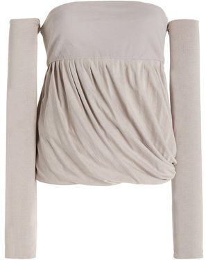 Interior The Grace Detached Sleeve Modal Top - White
