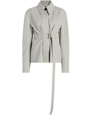 Marina Moscone Cotton-Blend Belted Bomber Jacket - White