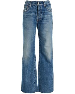 Moussy Atlantis Low-Rise Flared Jeans - Blue