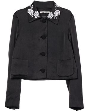 Ciao Lucia Arlene Satin Jacket - Black