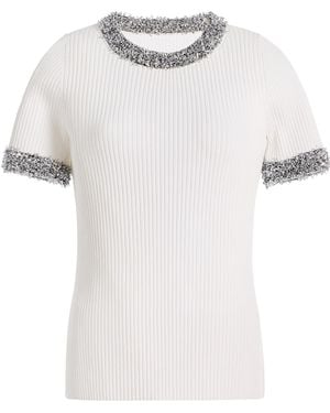 Zankov Katerina Embellished Jersey T-Shirt - White