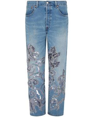 Conner Ives Sequined Vintage Jeans - Blue