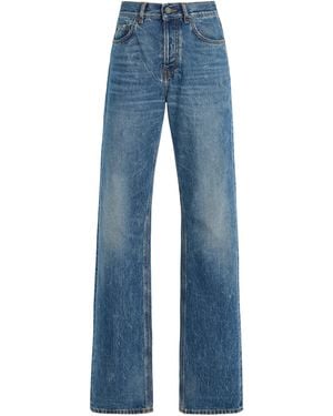 Haikure Star Rigid High-Rise Straight-Leg Jeans - Blue