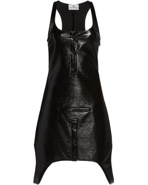 Courreges Reversed Vinyl Dress - Black