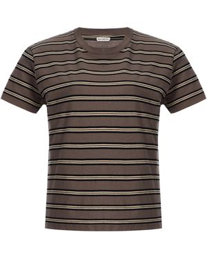 Kallmeyer Kenzie Striped Cotton Jersey T-Shirt - Grey