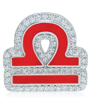 Ashna Mehta Libra 18K Diamond Bag Charm - Red