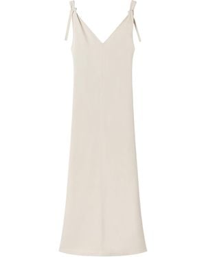 Co. Pleated Maxi Slip Dress - White