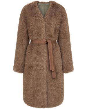 Charoux Calin Shearling Coat - Brown