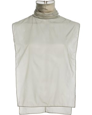 Brandon Maxwell The Cain Nylon Turtleneck Dickie - Grey