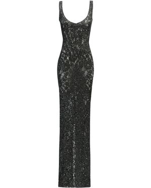 The New Arrivals Ilkyaz Ozel Aela Lace Cotton Gown - Black