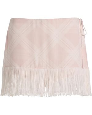 Posse Exclusive La Isla Lola Plaid Crepe Shorts - Natural