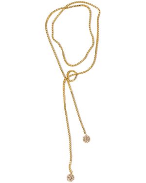 PEARL OCTOPUSS.Y Crystal Sphere Tie Necklace - Metallic