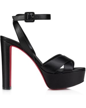 Christian Louboutin Supramariza 130mm Leather Sandals - Black