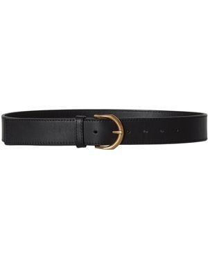 Janessa Leone Cato Leather Belt - Black