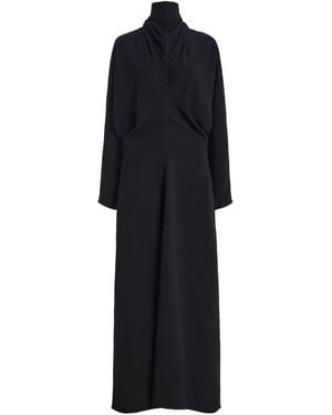 TOTEME Slouch Waist Crepe Midi Scarf Dress - Black