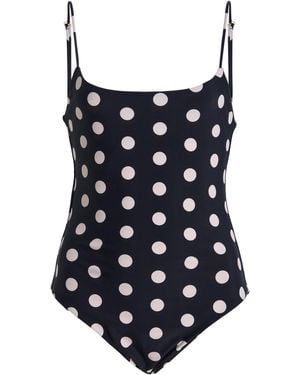 Juillet Imey Polka-Dot One-Piece Swimsuit - Blue