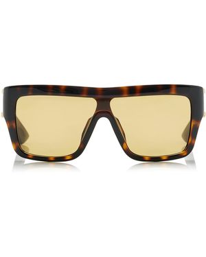 Bottega Veneta Mask-Frame Acetate Sunglasses - Natural