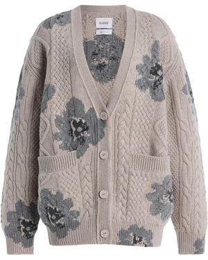 Barrie Cockade Floral Cashmere Cardigan - White