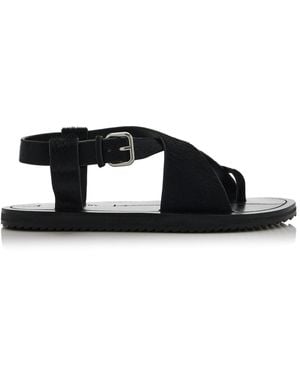 A.Emery Ora Ponyhair Sandals - Black