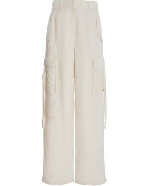 Ulla Johnson Pax Satin Back Crepe Trousers - White