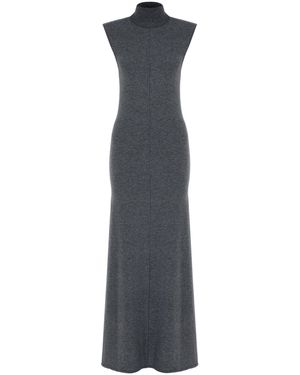 Zeynep Arcay X Camille Charrière Wool-Cashmere Maxi Dress - Blue