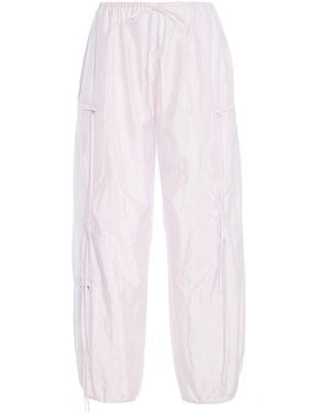 Brandon Maxwell The Scout Relaxed Technical Silk Straight-Leg Cargo Trousers - White