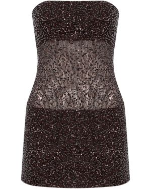 Ila Lisa Sequined Mini Dress - Brown