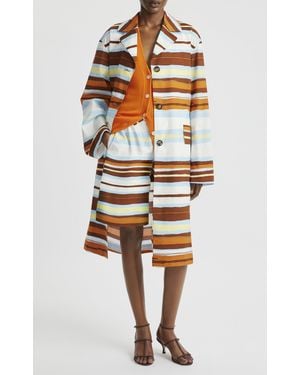 Emilia Wickstead Amaia Cotton-blend Trench Coat - Multicolor