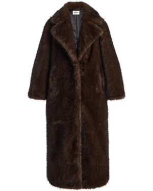 Apparis Gabrielle Sable Faux Fur Maxi Coat - Brown