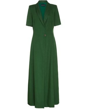 Brandon Maxwell Button-detailed Midi Dress - Green